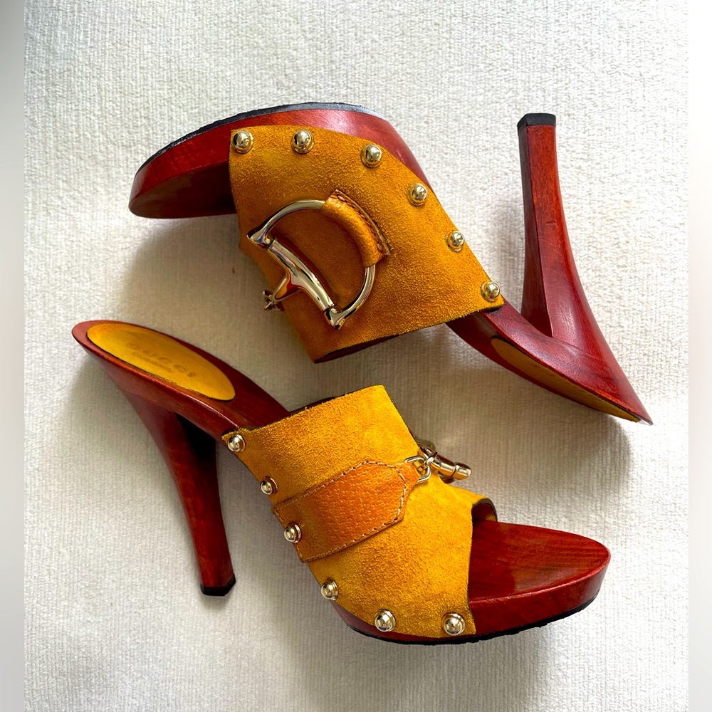 Gucci Pelle S Gomma Suede Antigua shoes vintage